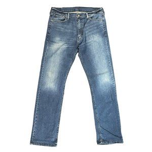 Levi's Men's 513 Size 36x32 (35x30) Slim Straight Medium Wash Jeans